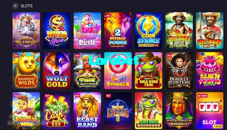Larabet casino presented on mobile device in Pakistan with slots and live games
